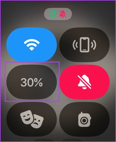 Battery Apple Watch Control Centre