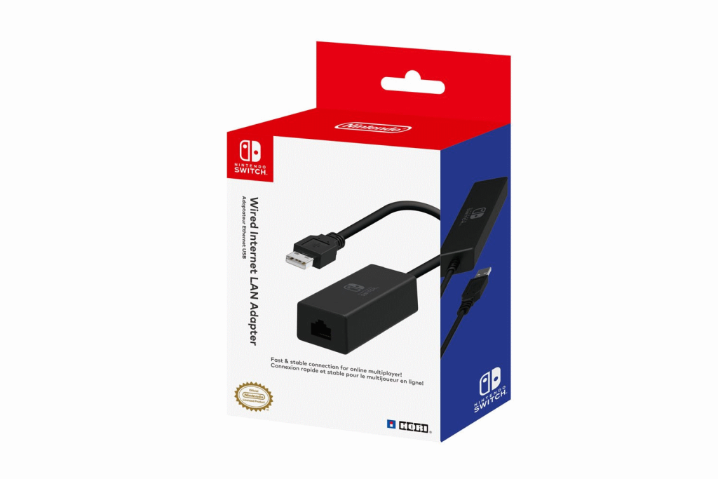 بهترین آداپتورهای اترنت برای Nintendo Switch Nintendo Switch Wired LAN Internet Adapter توسط HORI