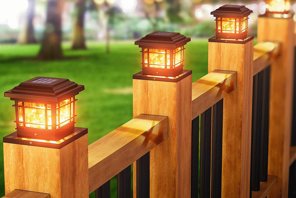 Best Solar Lights for Fence Charlton Home Fence Post Cap Light