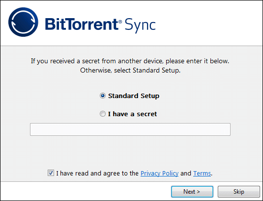 Bittorrent Sync Install