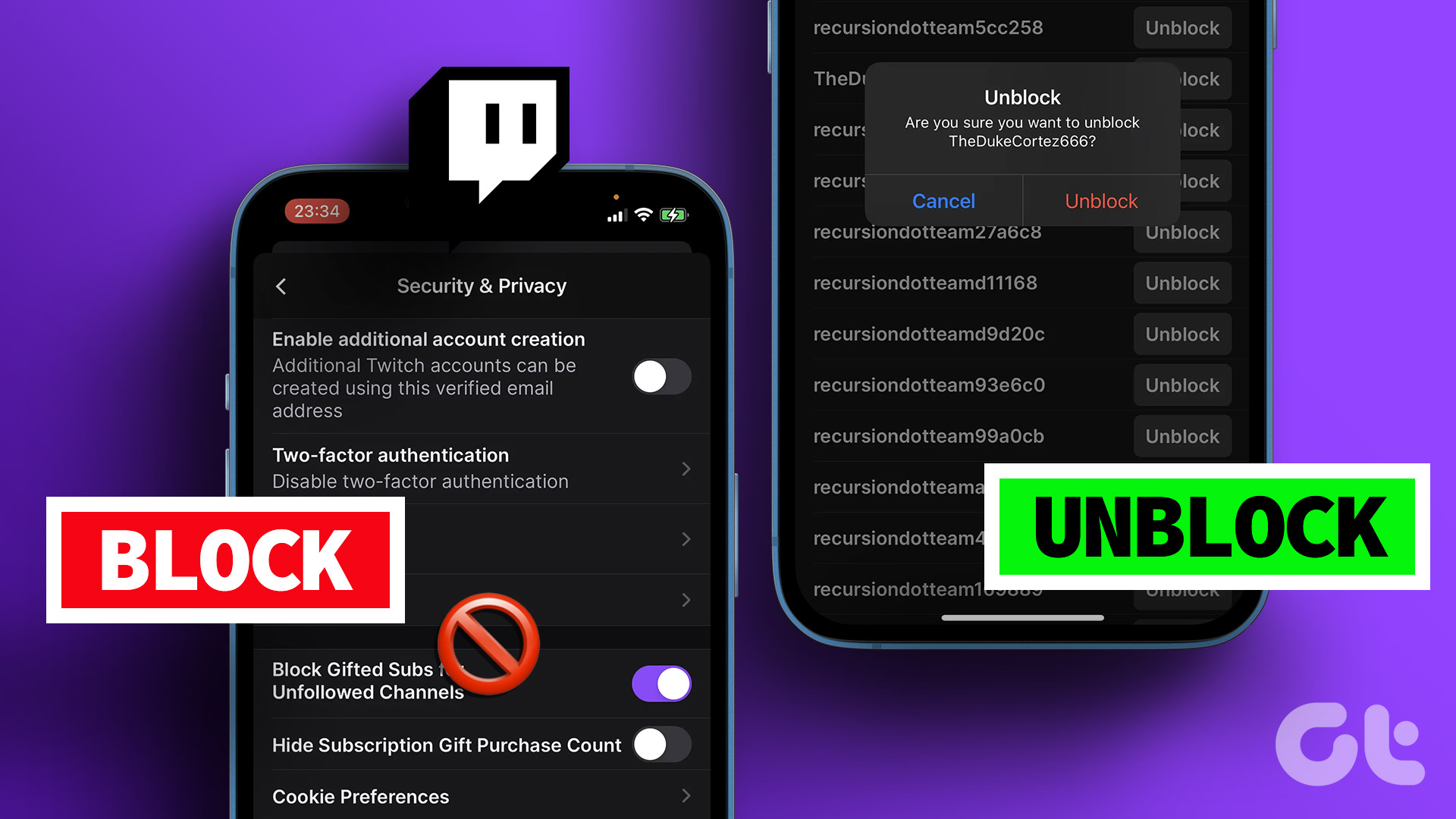 Block Someone on Twitch iPhone and Android