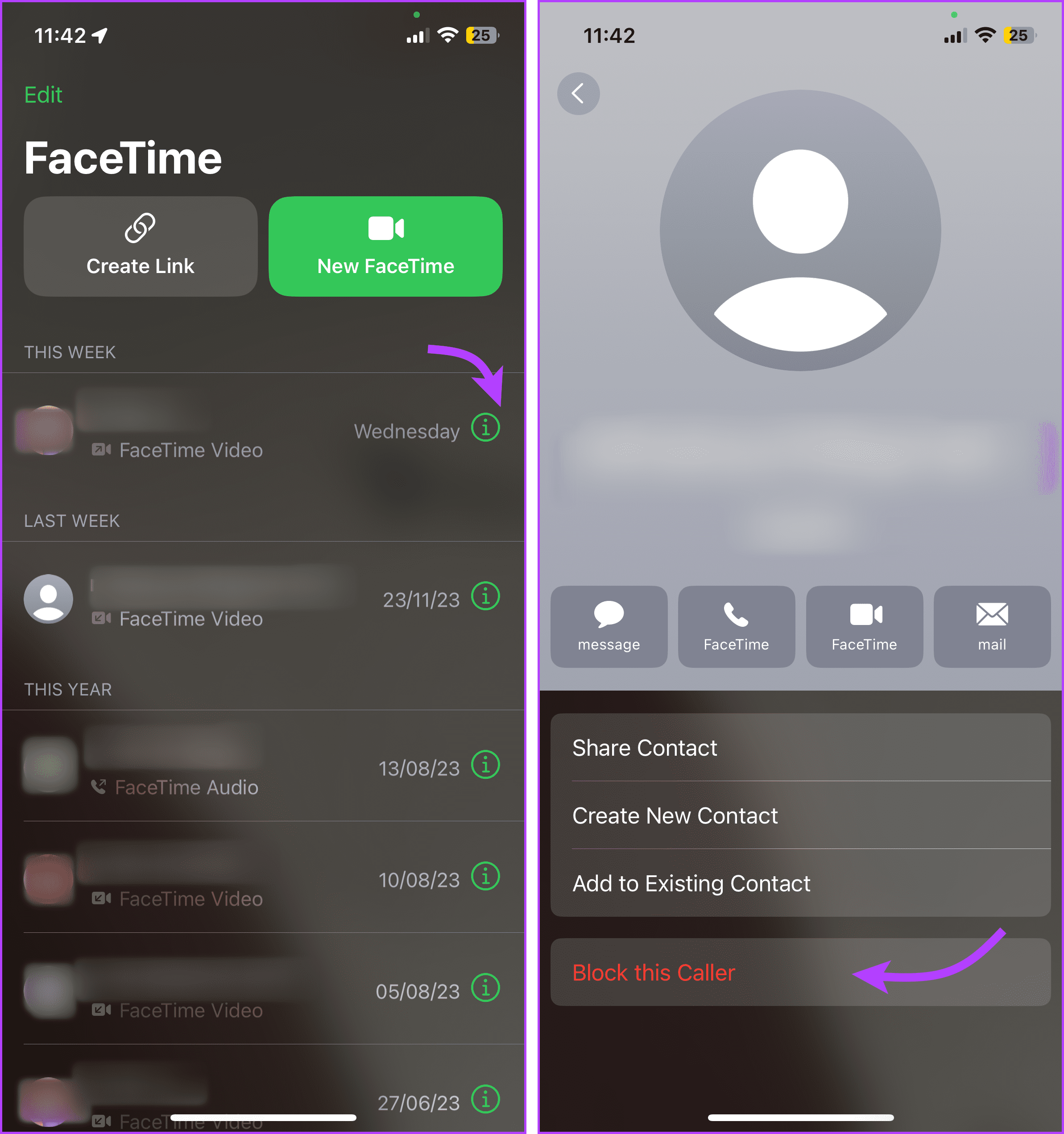 Block an incoming or outgoing FaceTime call 