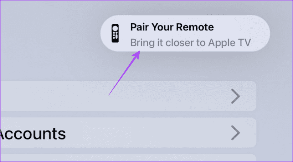 Bring remote close to Apple TV