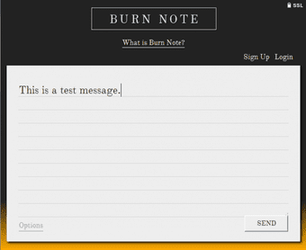 Burn Note Interface E1351330150343