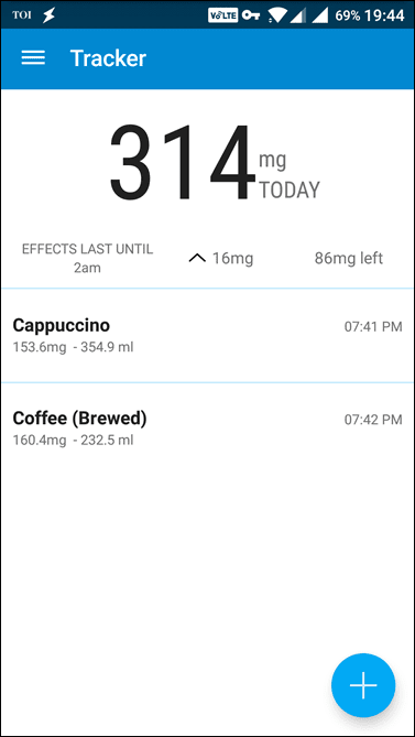 Caffeine Tracker Kofe