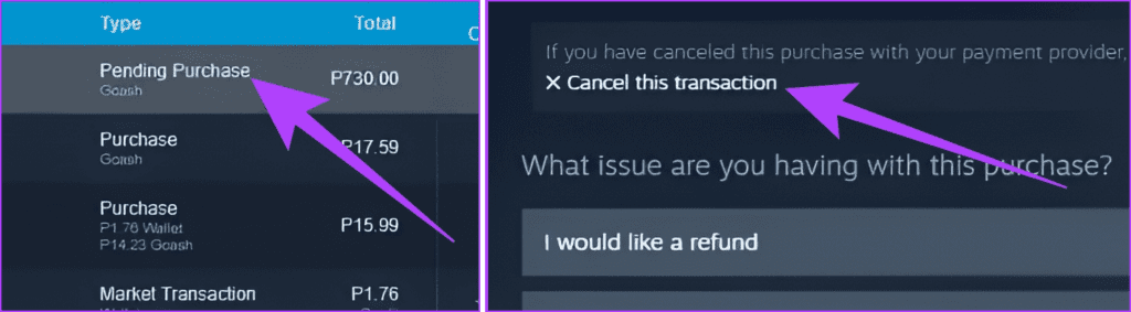Cancel Transaction