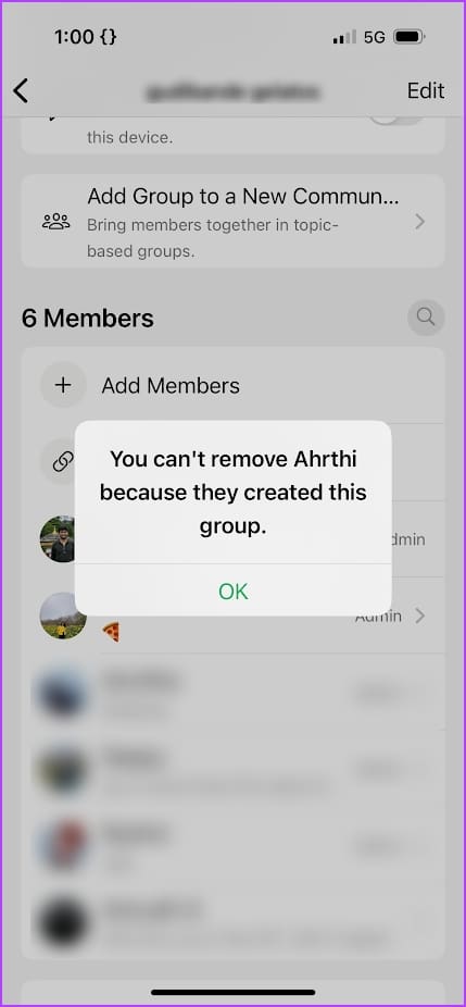 Cant Remove From Group