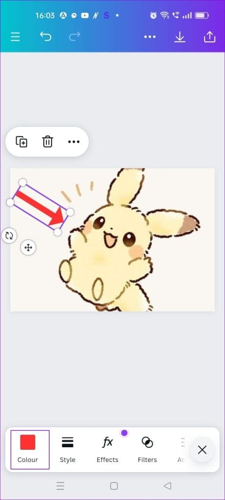 Canva App Added Arrows