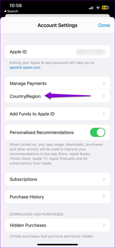 Change Country or Region in App Store