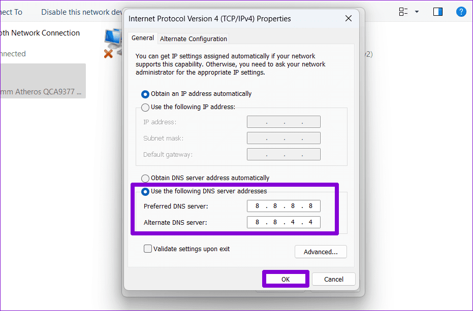 Change DNS on Windows 11 1