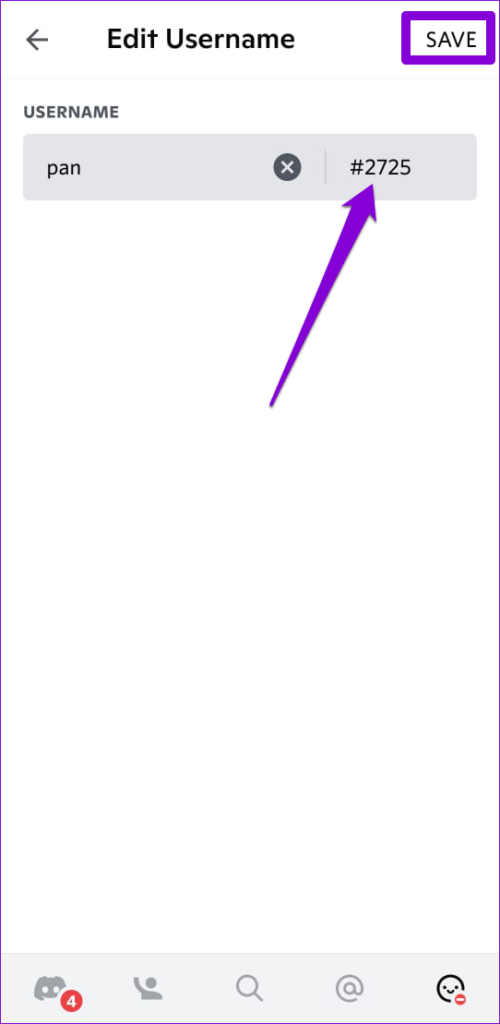 Change Discord Tag on Mobile