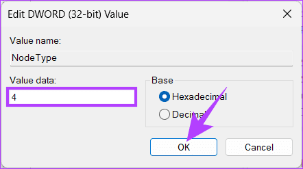 Double-click the new value
