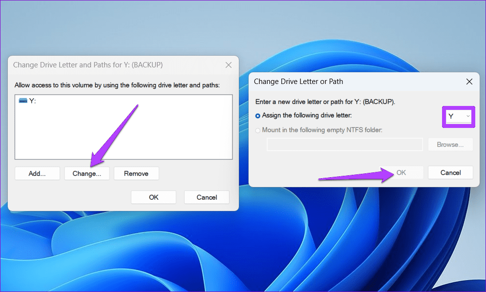 Change Drive Letter Using Disk Management Utility on Windows - 7