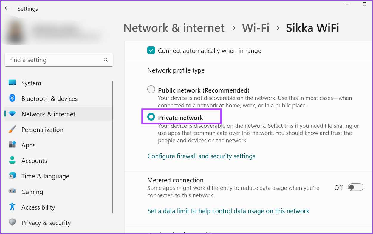 Change Network Connection Type