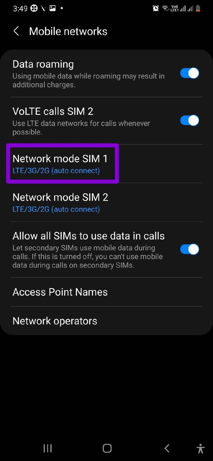 Change Network Mode on Samsung Phone
