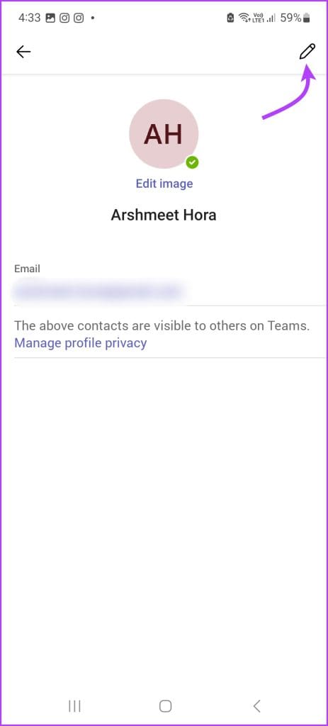 Tap Edit from the top corner