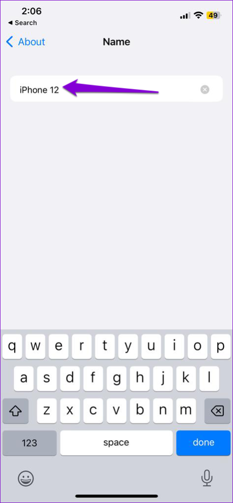 Change iPhone's Name