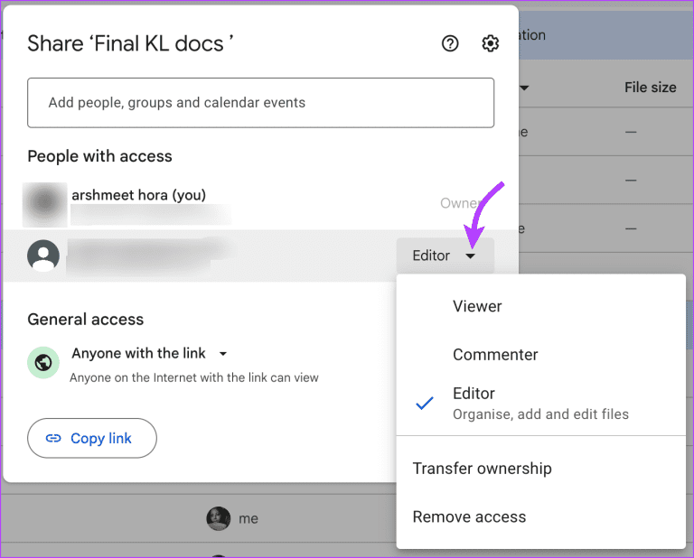 google drive stop sharing link