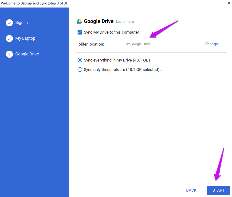 Changing Google Drive Folder Location in Windows 10 6