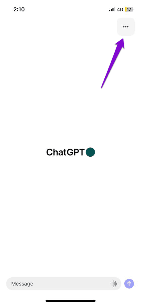 ChatGPT App Menu