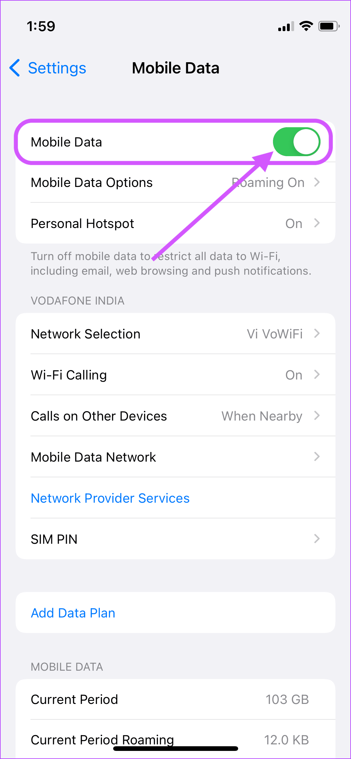 Check Cellular and WI-FI Network 4