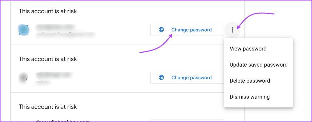 Click Change Password 