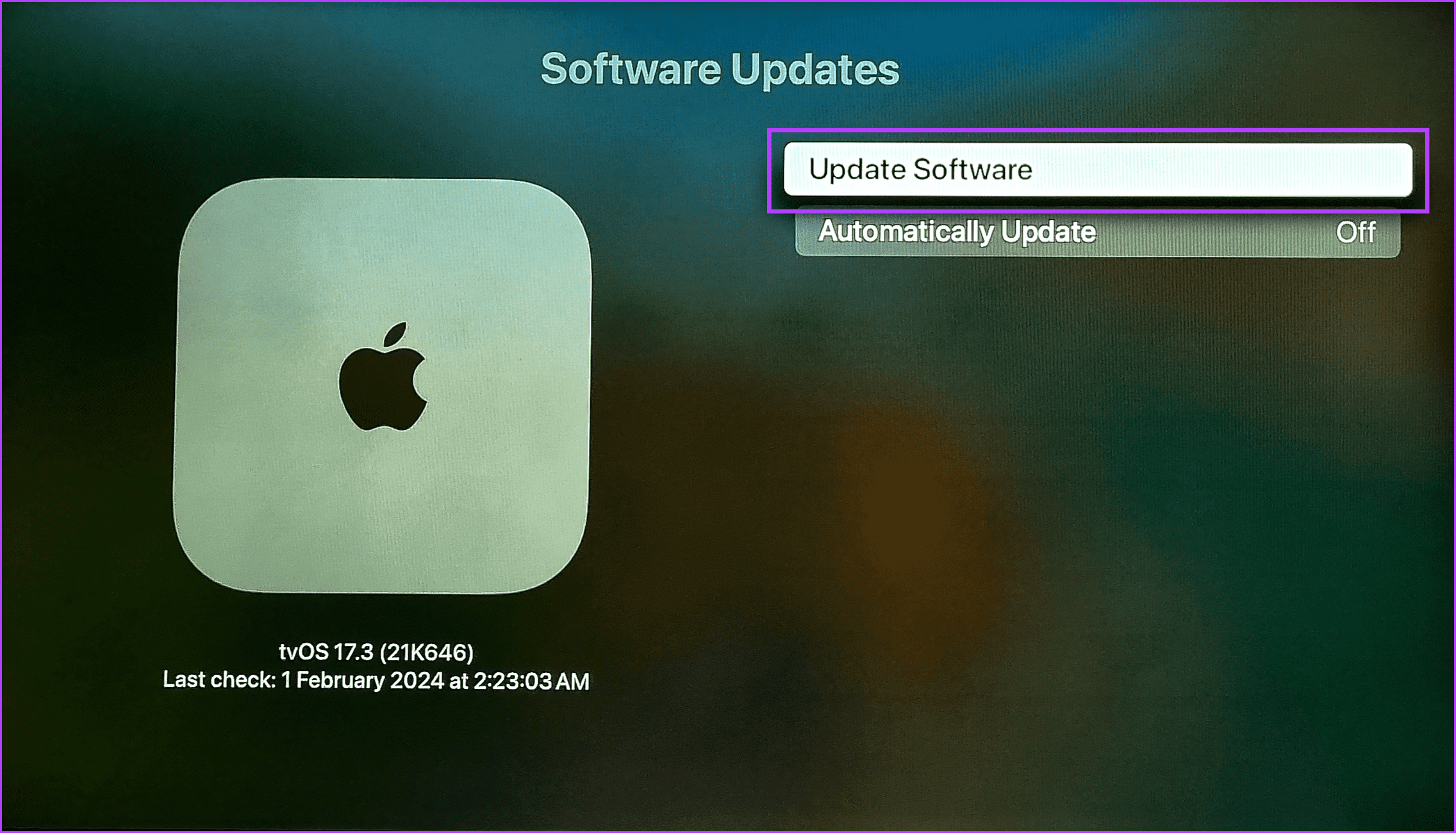 Check for Software updates 1