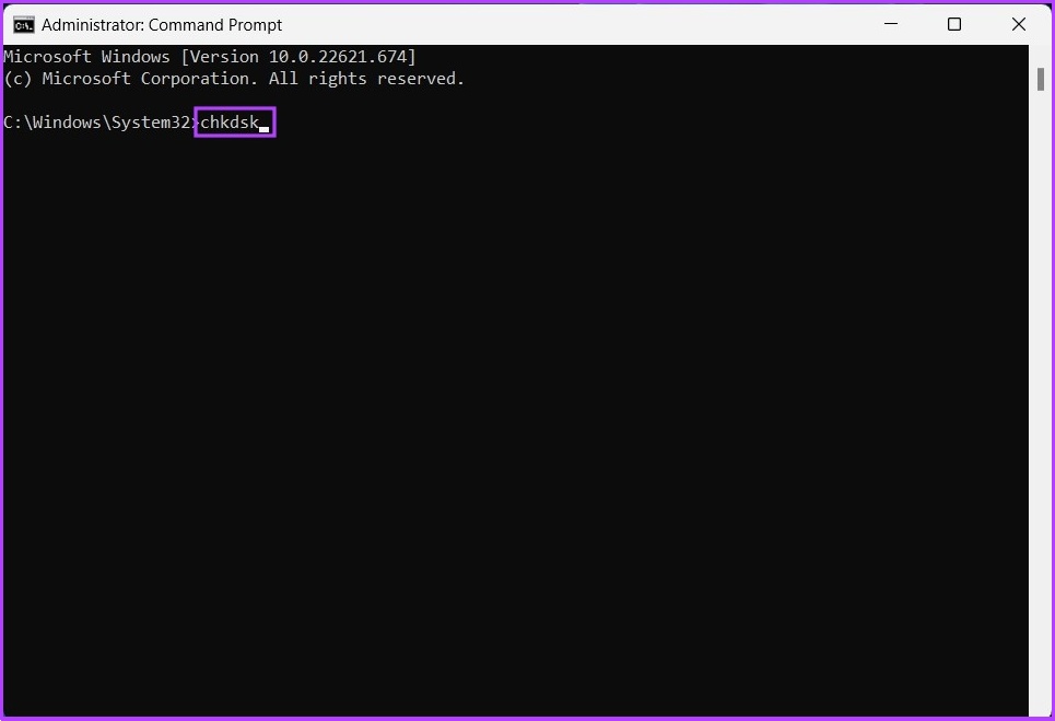 command on the command prompt