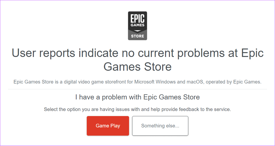 Check if Epic Games is down