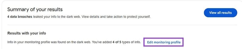 Check if Your Data Was Leaked Using Google Dark Web Report 11