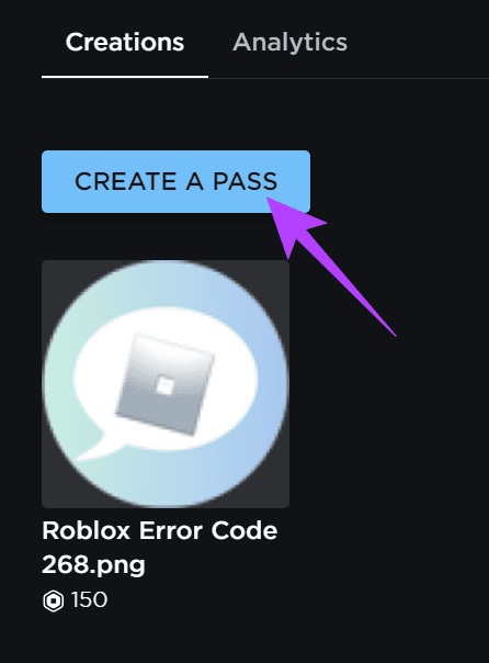 Create a Pass - Roblox
