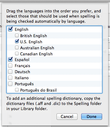 Choose Languages For Spell Checking