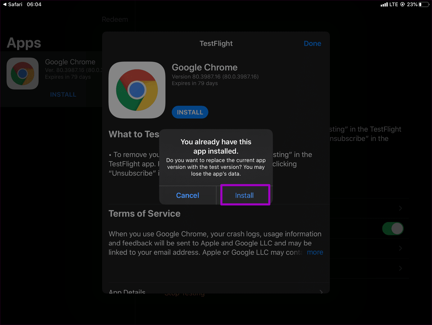 Chrome Beta Iphone Ipad Install Update 5