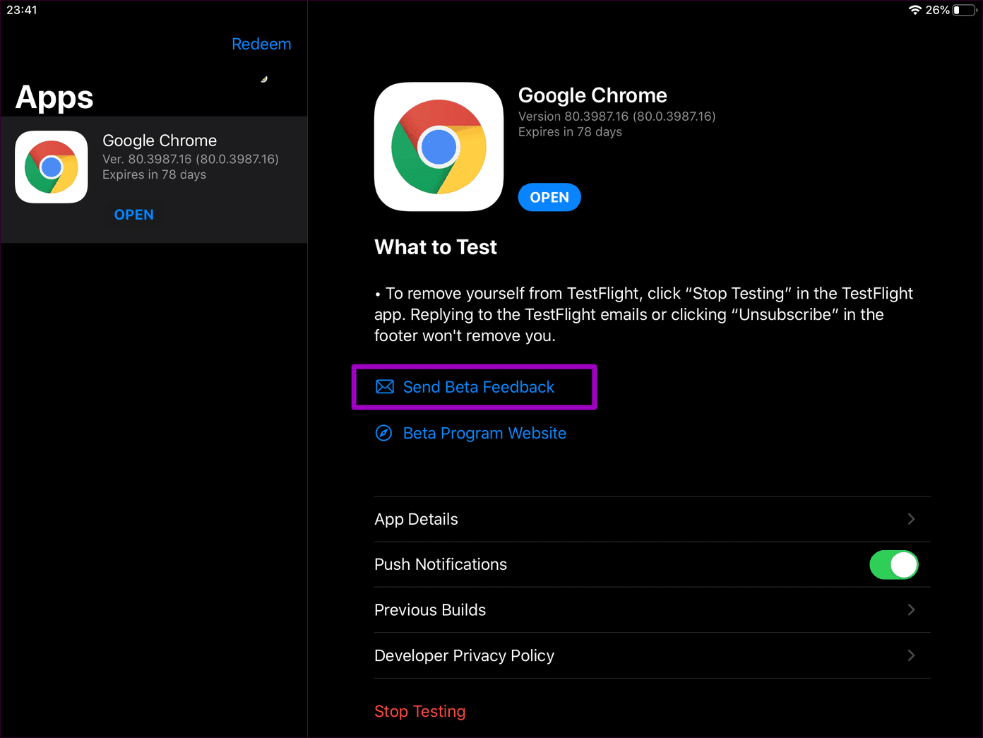 Chrome Beta Iphone Ipad Install Update 8