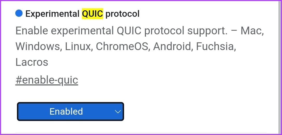 Chrome Experimental Quic Protocol