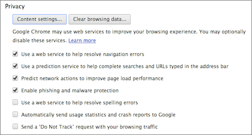 Chrome Privacy