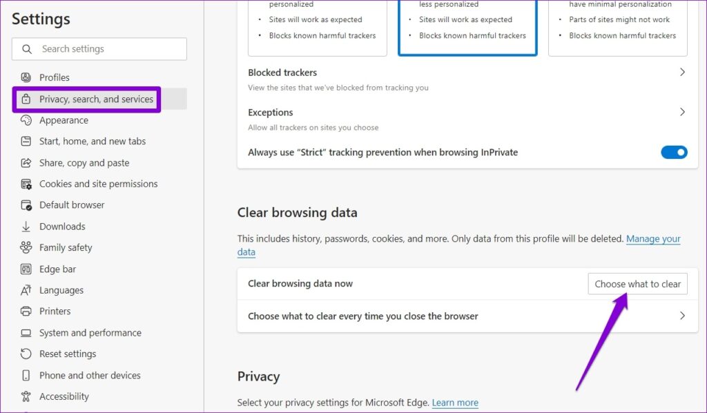 How To Automatically Clear Browsing Data When You Close Microsoft Edge 