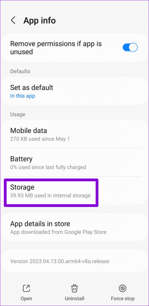 Clear Google Fit App Cache on Android Phone