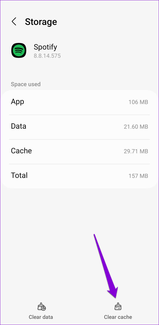 Clear Spotify App Cache on Android