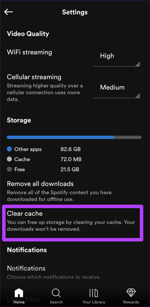 Clear Spotify Cache on Android or iPhone