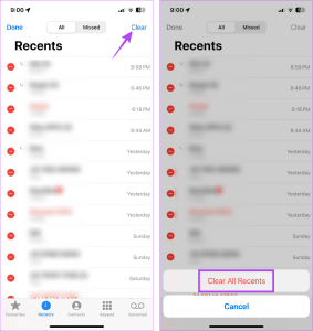 Ios Call History How to See and Delete Call History on iPhone - Guiding Tech