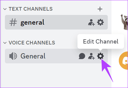 Click Edit Channel next to the channel you want to enable NSFW content on Discord