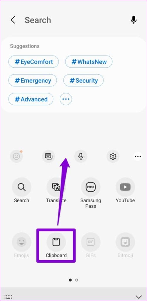Clipboard on Samsung Keyboard Toolbar