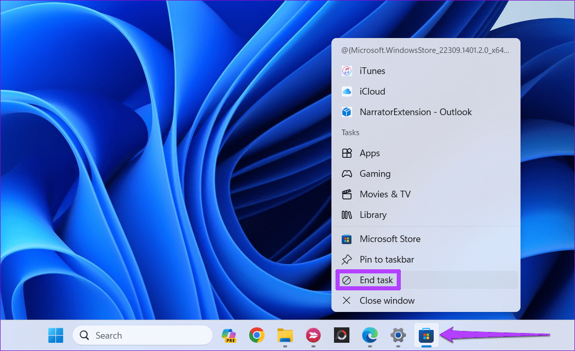 Close Apps From Taskbar on Windows 11