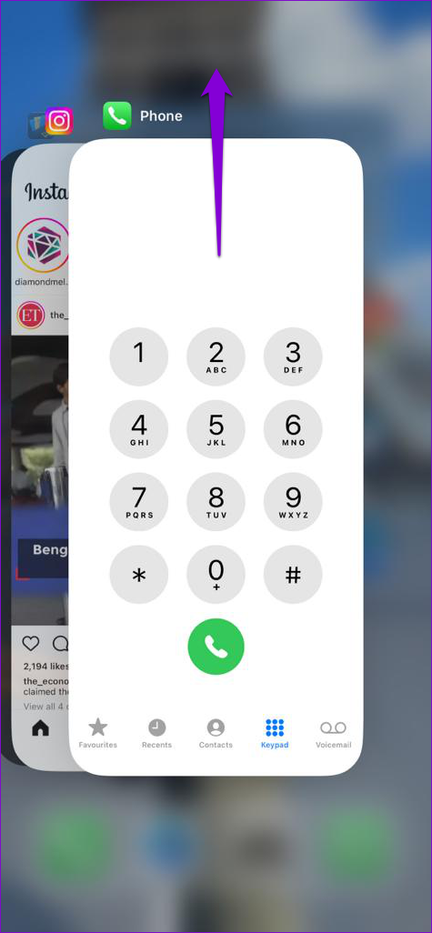 Close the Phone App on iPhone