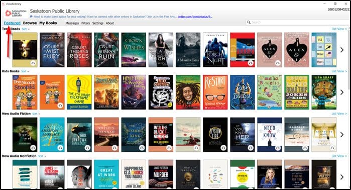 Cloud Library Featured Section