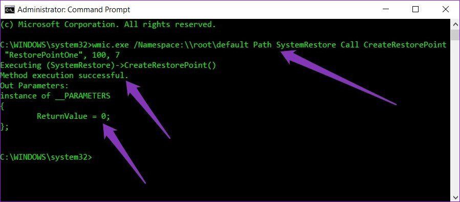 Command Prompt in Windows 10