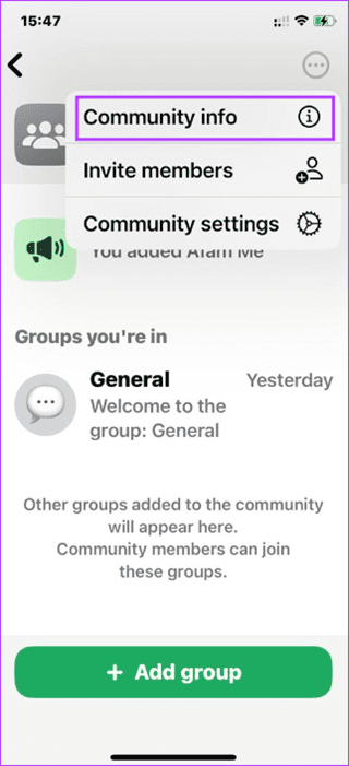 Community info option 1