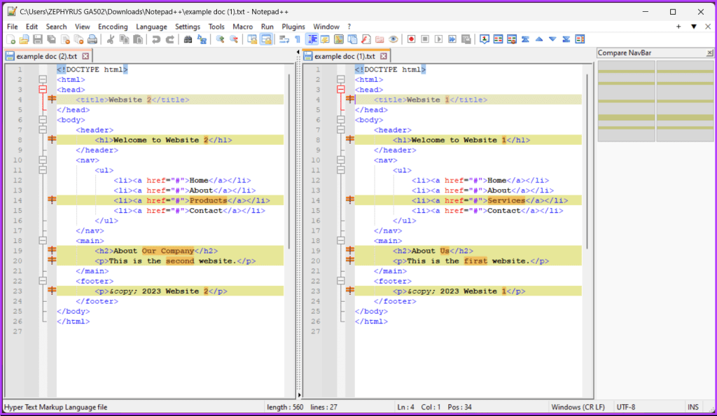 use diff tools to compare text files and spot the... How to Compare Two Files in Notepad++ - Guiding Tech