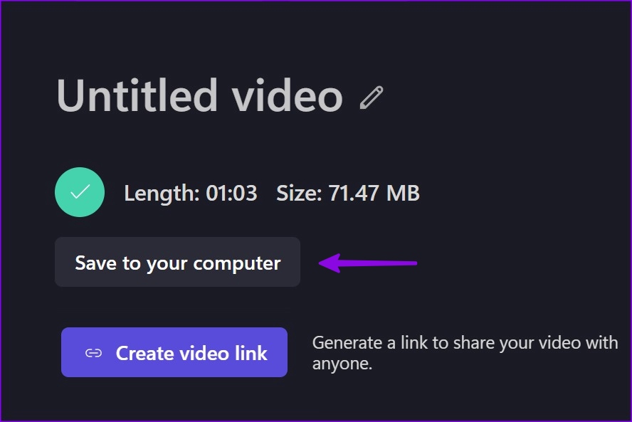 save video to computer